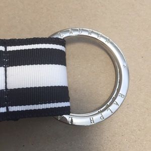 Ralph Lauren navy/white striped canvas belt